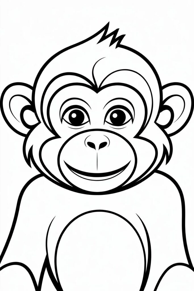 Happy Monkey Face Close-Up