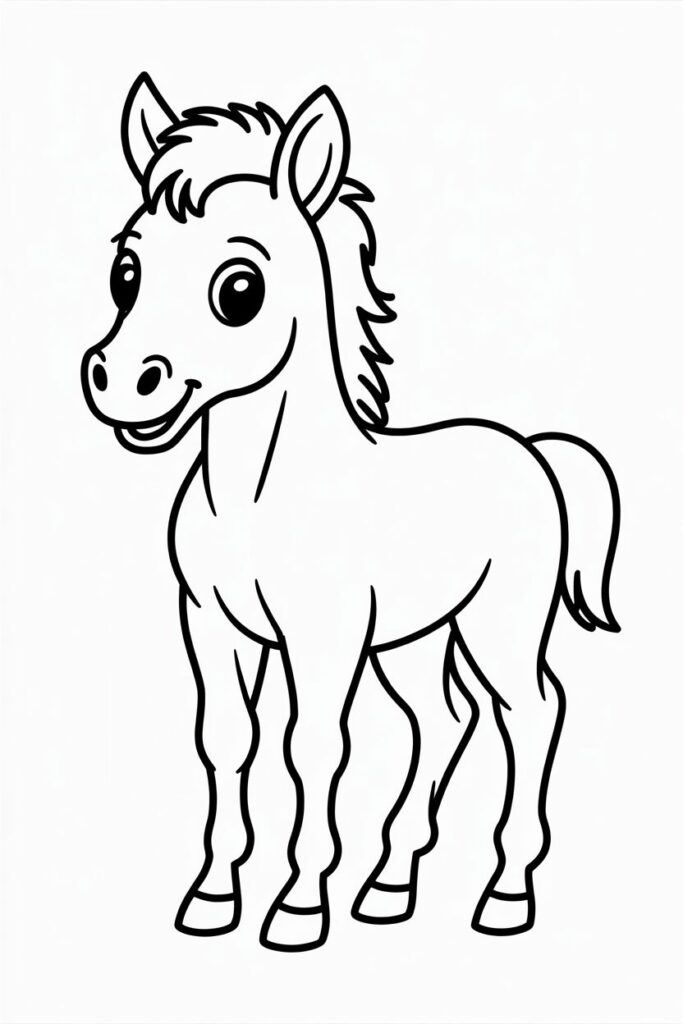 Cute Baby Horse Foal